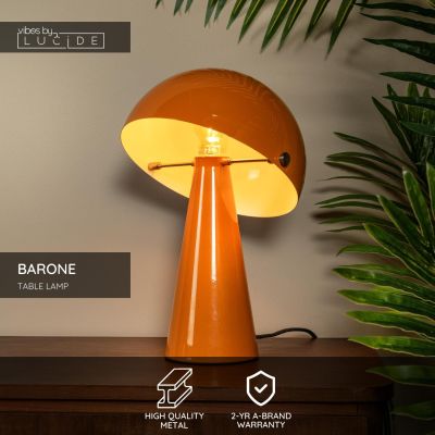 Lucide BARONE - Table lamp - Ø 23 cm - 1xE27 - Orange - Vibes